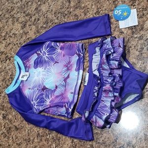 Wave zone rashguard swim suit set 12m